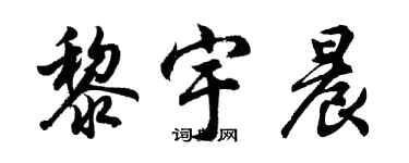 胡问遂黎宇晨行书个性签名怎么写