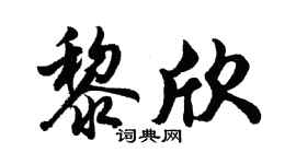胡问遂黎欣行书个性签名怎么写
