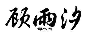 胡问遂顾雨汐行书个性签名怎么写