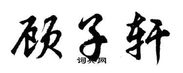 胡问遂顾子轩行书个性签名怎么写