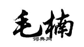 胡问遂毛楠行书个性签名怎么写