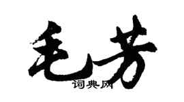 胡问遂毛芳行书个性签名怎么写
