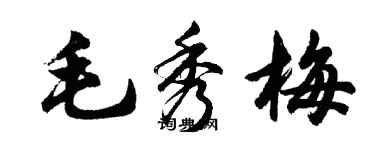 胡问遂毛秀梅行书个性签名怎么写