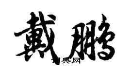 胡问遂戴鹏行书个性签名怎么写