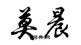 胡问遂莫晨行书个性签名怎么写