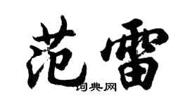胡问遂范雷行书个性签名怎么写