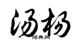 胡问遂汤杨行书个性签名怎么写