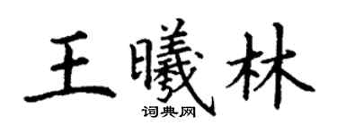 丁谦王曦林楷书个性签名怎么写
