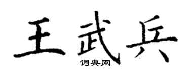 丁谦王武兵楷书个性签名怎么写