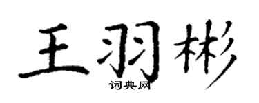 丁谦王羽彬楷书个性签名怎么写