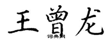 丁谦王曾龙楷书个性签名怎么写