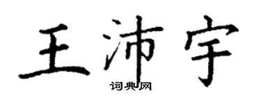 丁谦王沛宇楷书个性签名怎么写