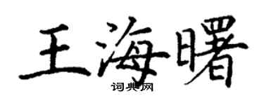 丁谦王海曙楷书个性签名怎么写