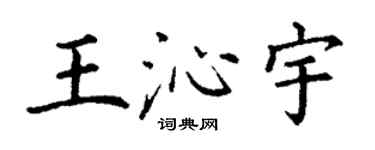 丁谦王沁宇楷书个性签名怎么写
