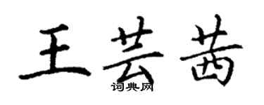 丁谦王芸茜楷书个性签名怎么写
