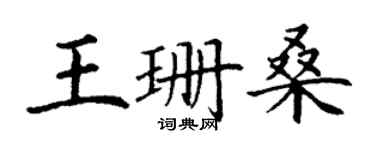 丁谦王珊桑楷书个性签名怎么写