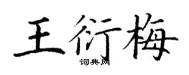 丁谦王衍梅楷书个性签名怎么写