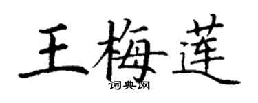 丁谦王梅莲楷书个性签名怎么写