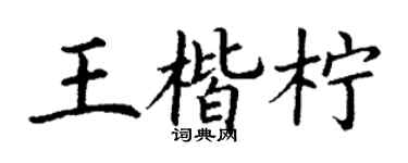 丁谦王楷柠楷书个性签名怎么写