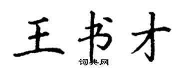 丁谦王书才楷书个性签名怎么写