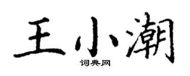 丁谦王小潮楷书个性签名怎么写