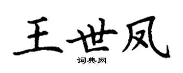 丁谦王世凤楷书个性签名怎么写