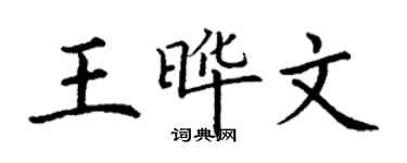 丁谦王晔文楷书个性签名怎么写