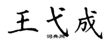 丁谦王弋成楷书个性签名怎么写