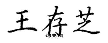 丁谦王存芝楷书个性签名怎么写
