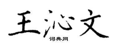 丁谦王沁文楷书个性签名怎么写