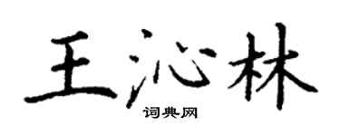 丁谦王沁林楷书个性签名怎么写