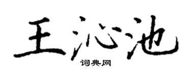 丁谦王沁池楷书个性签名怎么写