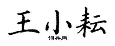 丁谦王小耘楷书个性签名怎么写
