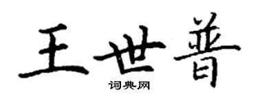 丁谦王世普楷书个性签名怎么写