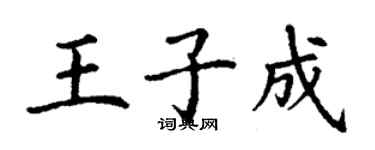 丁谦王子成楷书个性签名怎么写