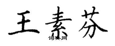 丁谦王素芬楷书个性签名怎么写
