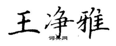 丁谦王净雅楷书个性签名怎么写