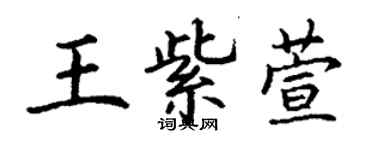 丁谦王紫萱楷书个性签名怎么写