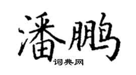 丁谦潘鹏楷书个性签名怎么写