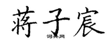 丁谦蒋子宸楷书个性签名怎么写