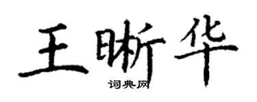 丁谦王晰华楷书个性签名怎么写