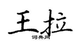 丁谦王拉楷书个性签名怎么写