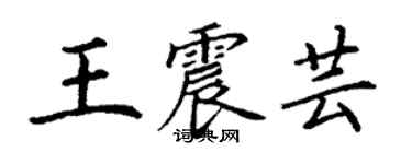 丁谦王震芸楷书个性签名怎么写