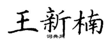丁谦王新楠楷书个性签名怎么写