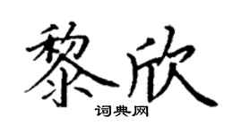 丁谦黎欣楷书个性签名怎么写