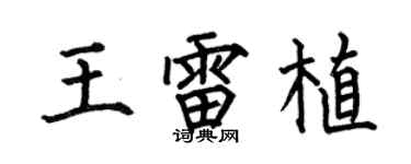 何伯昌王雷植楷书个性签名怎么写