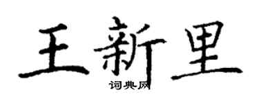丁谦王新里楷书个性签名怎么写