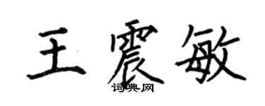 何伯昌王震敏楷书个性签名怎么写