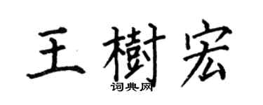 何伯昌王树宏楷书个性签名怎么写