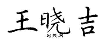 丁谦王晓吉楷书个性签名怎么写